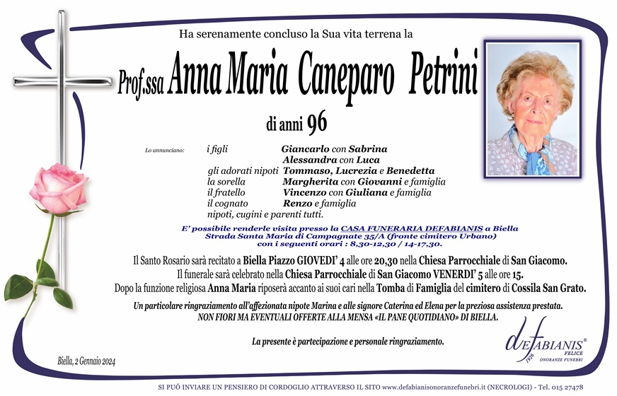 Anna Maria Caneparo Petrini Newsbiella.it