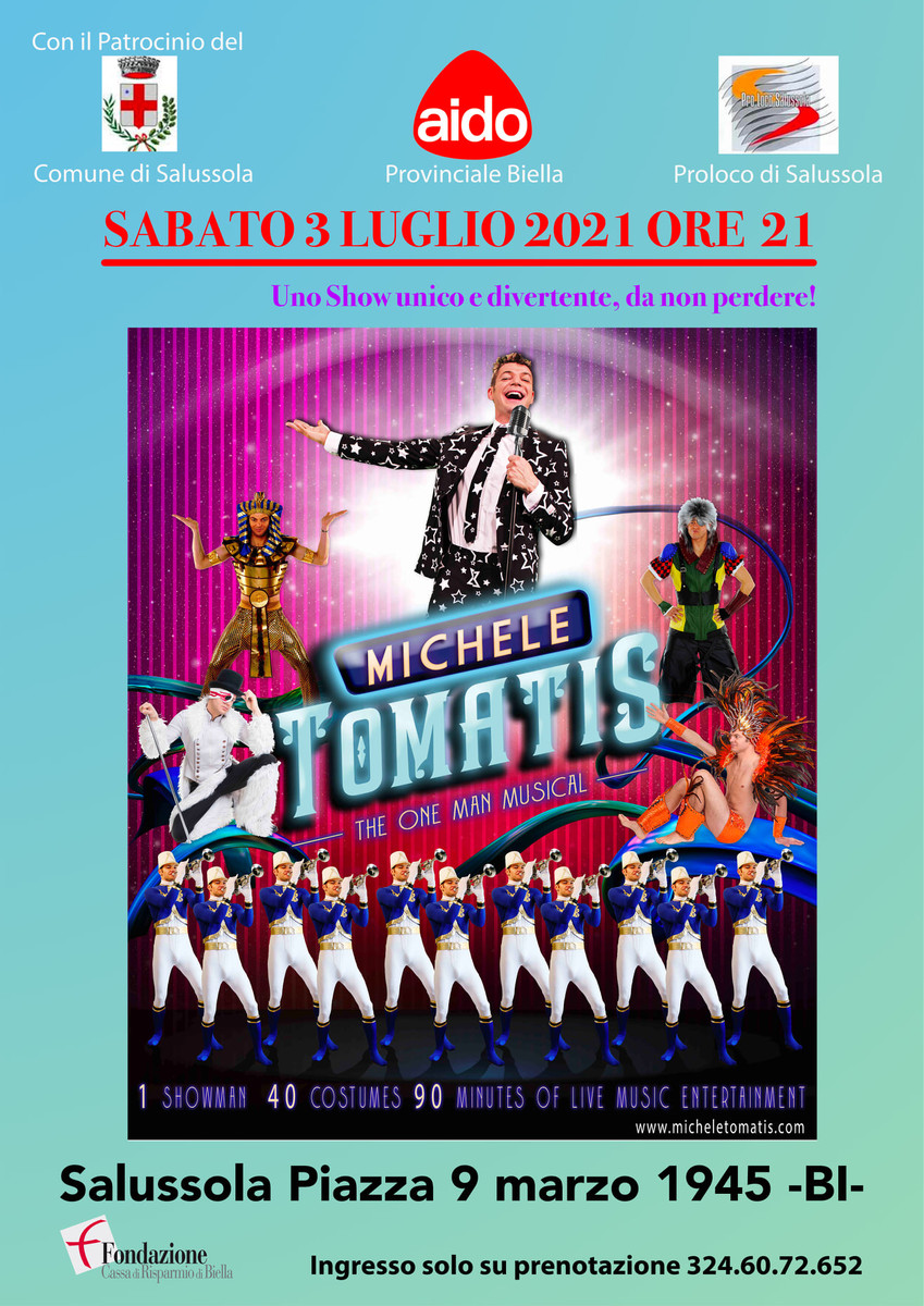 The One Man Musical a Salussola lo showman Michele Tomatis