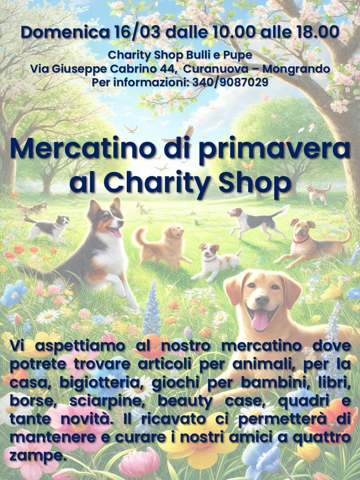 Tenetevi pronti! arriva il mercatino di primavera per aiutare i pelosi di Bulli e Pupe con la Coda ODV