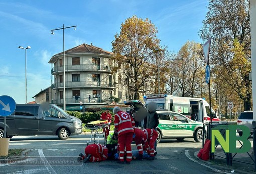 Biella: Motociclista in ospedale dopo lo scontro con un'auto - Foto Baù per newsbiella