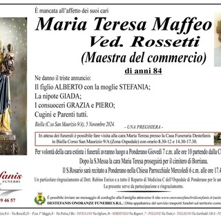 Maria Teresa Maffeo ved. Rossetti (Maestra del commercio)