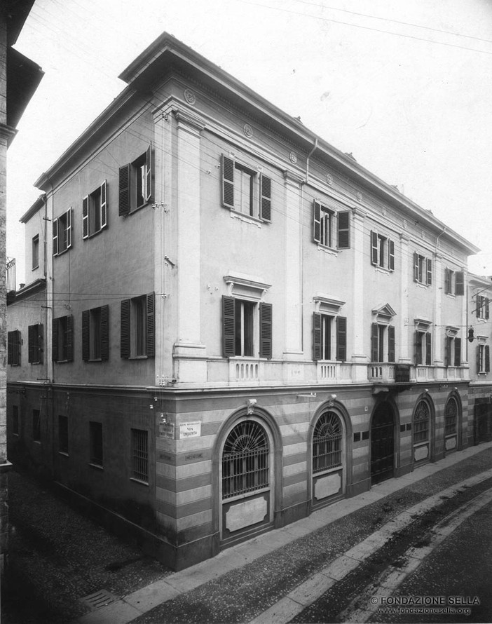 Foto d’archivio: a Biella la prima sede dell’Associazione Laniera Italiana - Copyright Fondazione Sella 2024.