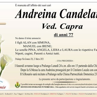 Andreina Candelargiu ved. Capra