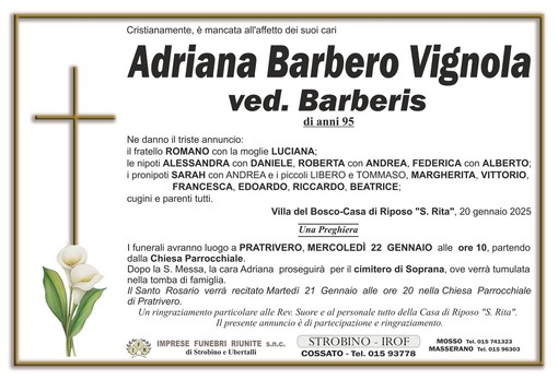 Adriana Barbero Vignola ved. Barberis