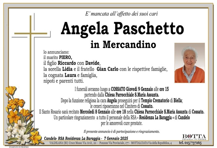 Angela Paschetto in Mercandino