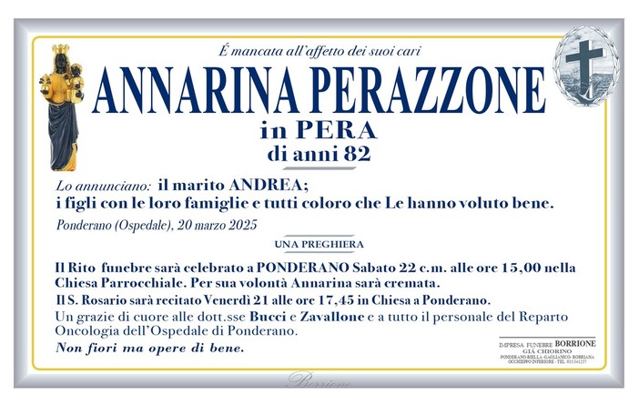 Annarina Perazzone in Pera