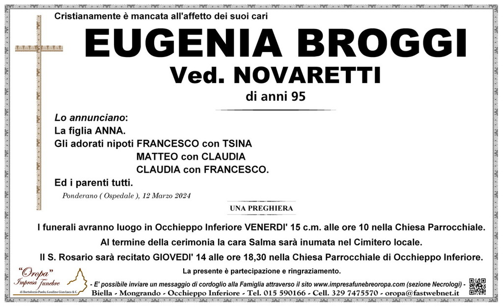 Eugenia Broggi ved. Novaretti Newsbiella.it