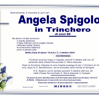 Angela Spigolon in Trinchero