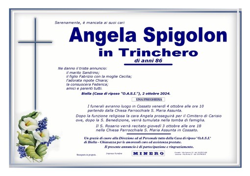 Angela Spigolon in Trinchero