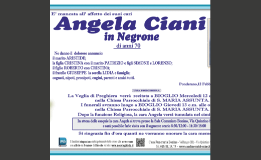 Angela Ciani in Negroni