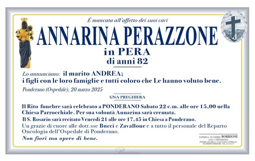 Annarina Perazzone in Pera