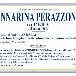 Annarina Perazzone in Pera