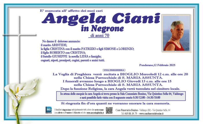 Angela Ciani in Negroni