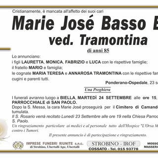 Maria José Basso Bert, ved. Tramontina