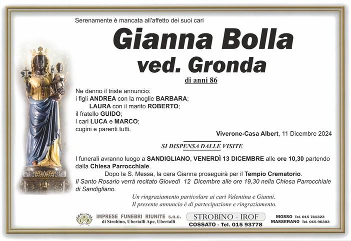 Gianna Bolla, ved. Gronda