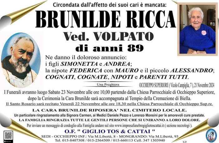 Brunilde Ricca ved. Volpato