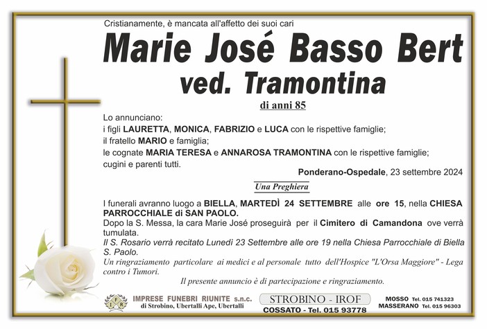 Maria José Basso Bert, ved. Tramontina