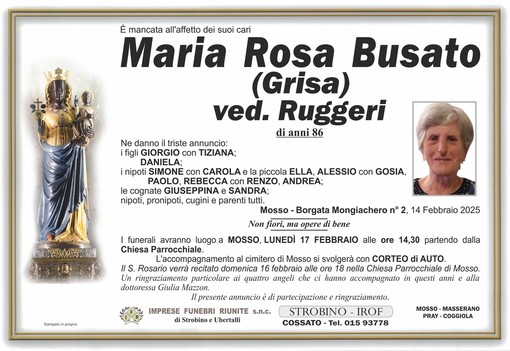 Maria Rosa Busato (Grisa), ved. Ruggeri