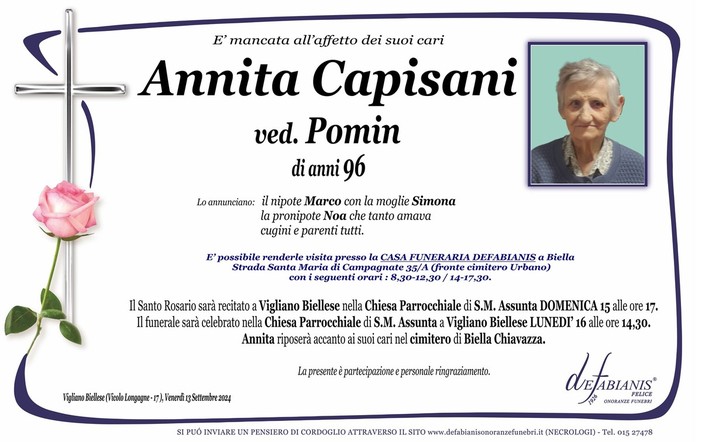 Annita Capisani Ved. Pomin