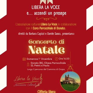 Concerto di Natale a Donato: “Libera la voce e… accendi un presepe”.