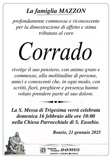 Corrado - Ringraziamenti