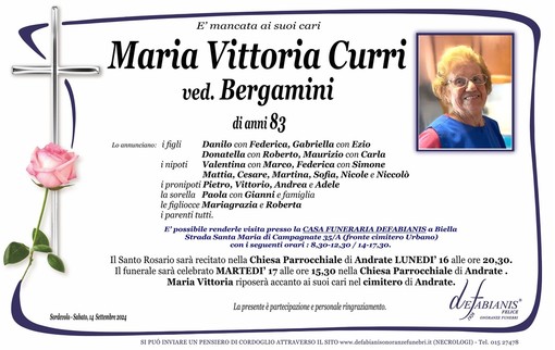 Maria Vittori Curri, ved. Bargamini