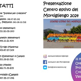 Estate 2024, a Mezzana Mortigliengo torna il centro estivo.