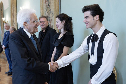 Diodato alla cerimonia di donazione di un clavicembalo artigianale al Palazzo del Quirinale