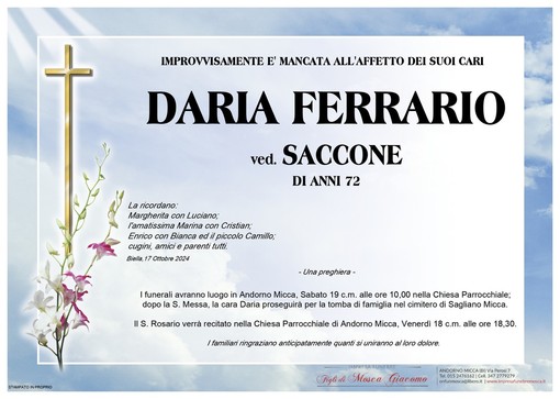 Daria Ferrario ved. Saccone