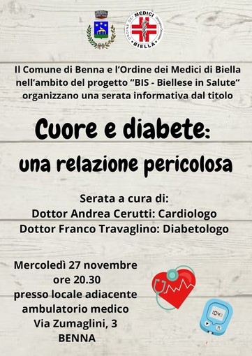 A Benna una serata in cui si parla di diabete