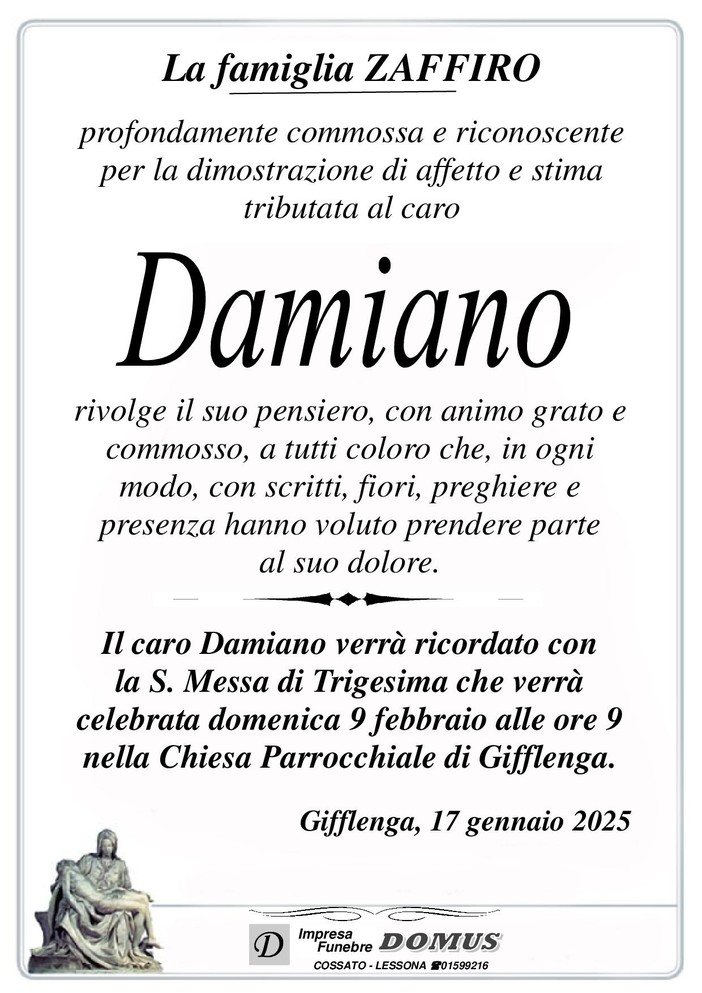 Damiano - Ringraziamento