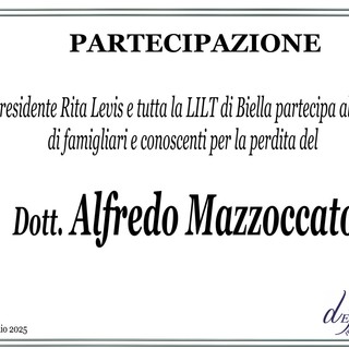 Dott. Alfredo Mazzoccato - Partecipazione