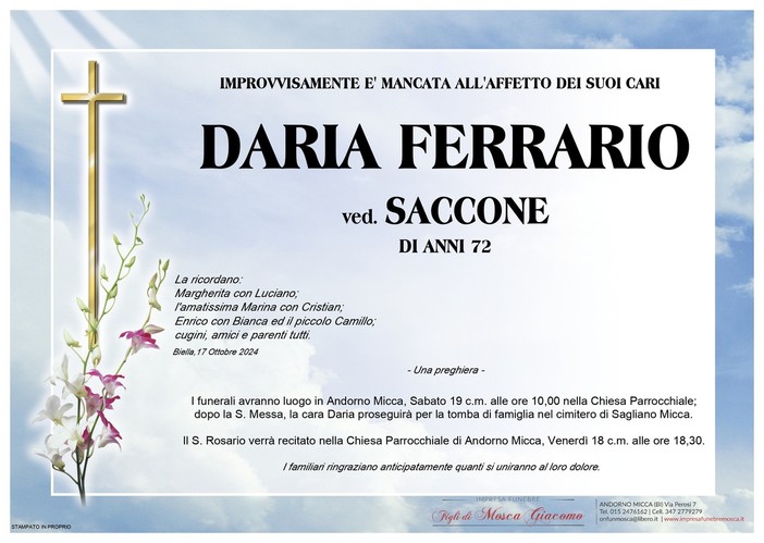 Daria Ferrario ved. Saccone