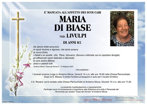 Maria Di Biase, ved. Livulpi