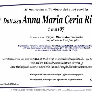 Dott.ssa Anna Maria Ceria Rivetti