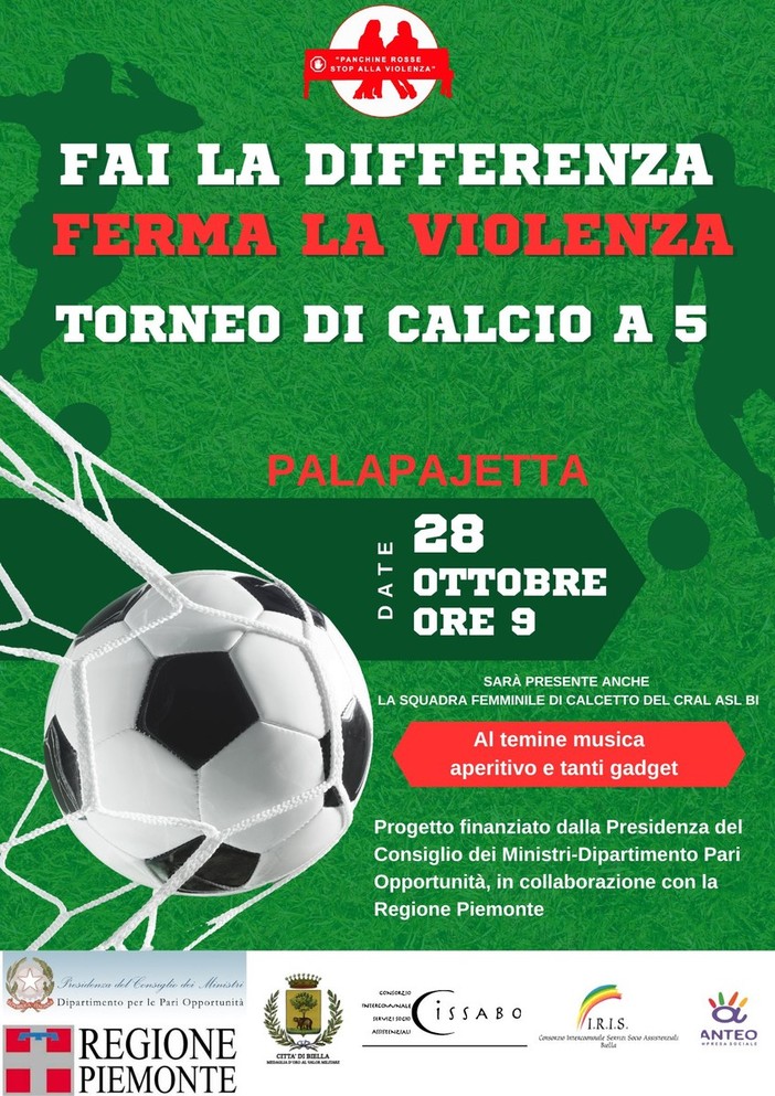 &quot;Fai la differenza, ferma la violenza&quot;, l'evento al Palapajetta a Biella