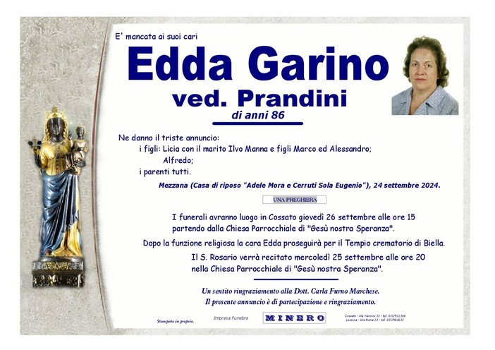 Edda Garino ved. Prandini