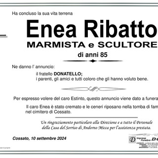 Enea Ribatto, marmista e scultore