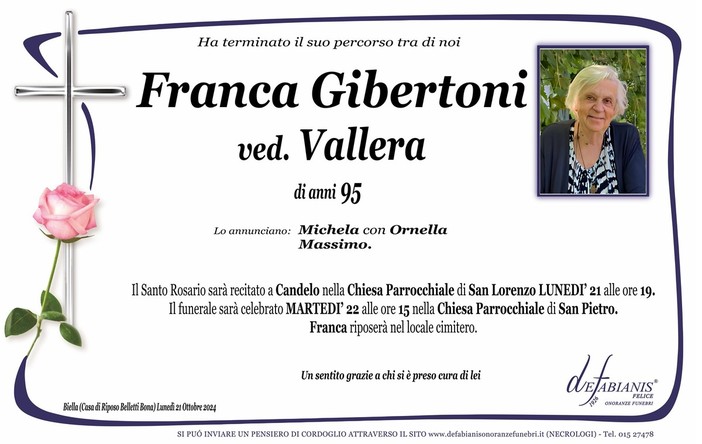 Franca Gibertoni ved. Vallera