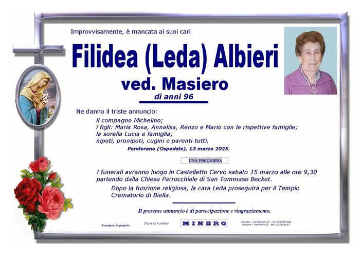 Filidea (Leda) Albieri ved. Masiero