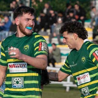 Nella foto di Antonio Mantovan fotografo, Franco Nastaro autore di tre mete consecutive nel primo quarto di match