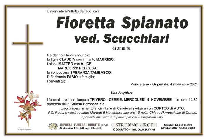 Fioretta Spianato ved. Scucchiari