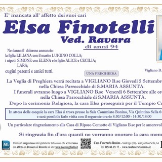 Elsa Finotelli, Ved. Ravara