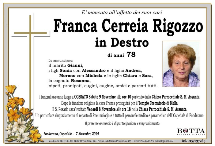 Franca Cerreia Rigozzo in Destro