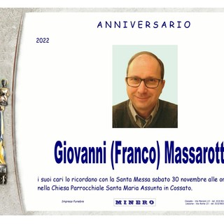 Giovanni (Franco) Massarotto - Anniversario