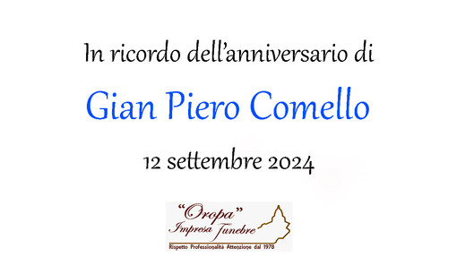 Gian Piero Comello - Anniversario