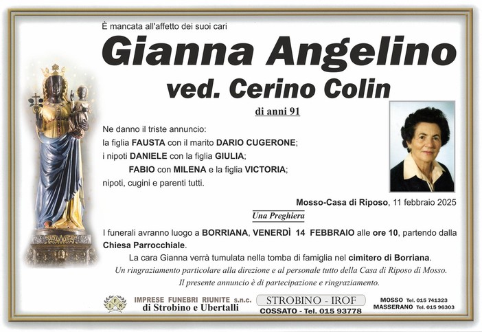 Gianna Angelino ved. Cerino Colin