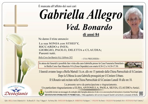 Gabriella Allegro ved. Bonardo