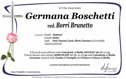 Germana Boschetti ved. Borri Brunetto