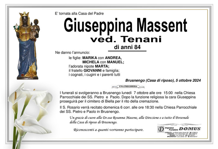 Giuseppina Massent ved. Tenani